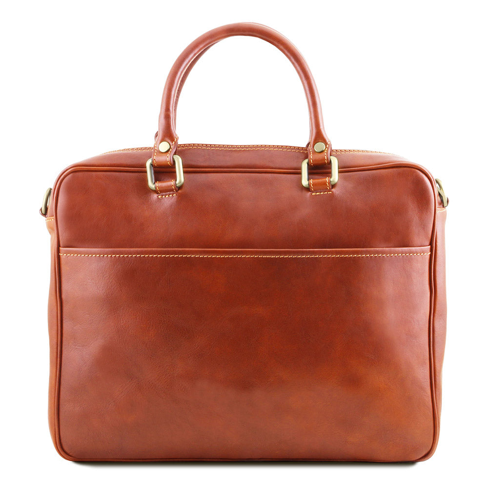 Iso hunajan värinen nahkasalkku 15,6"⎪ Pisa⎪ Tuscany Leather