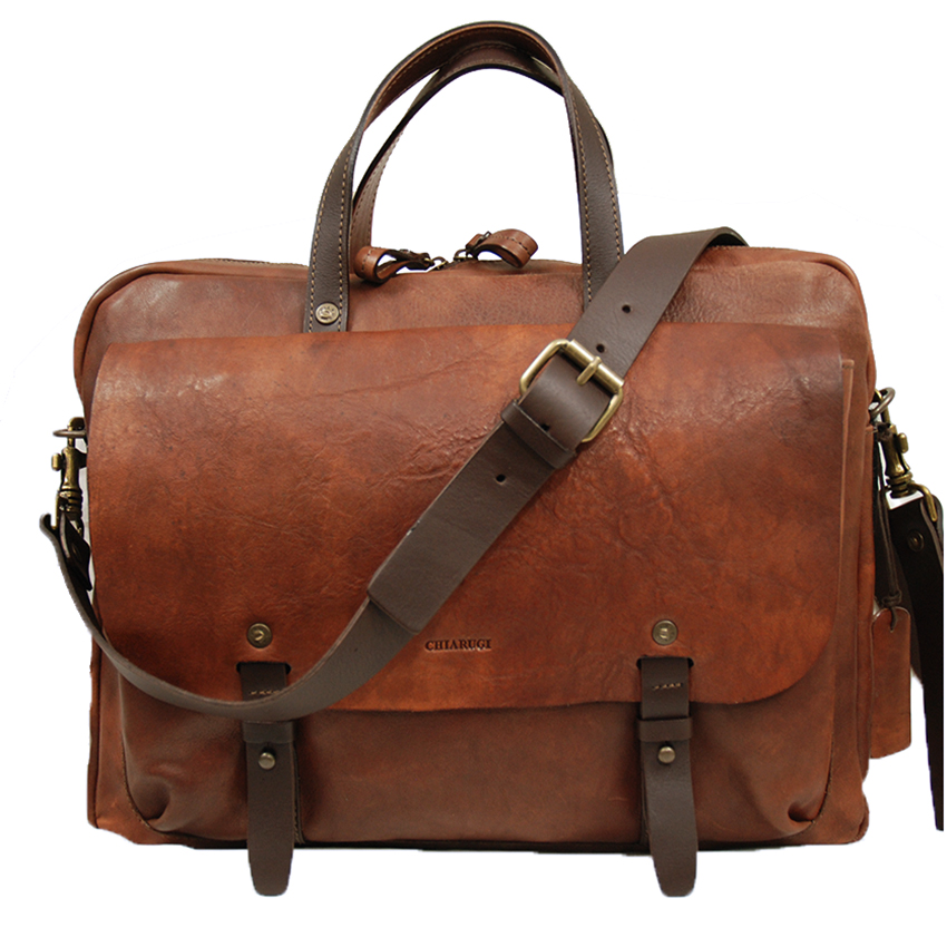 Light brown leather case 16 "⎪Montier