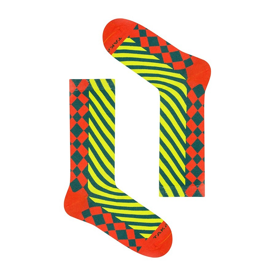 Orange mønstrede sokker U10M5 ⎪ Ryg