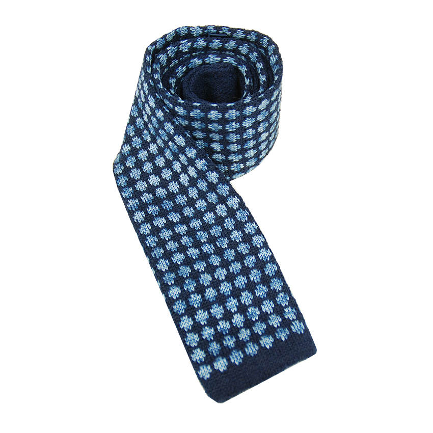 Exibit Ciolo tricot cravate bleu laine