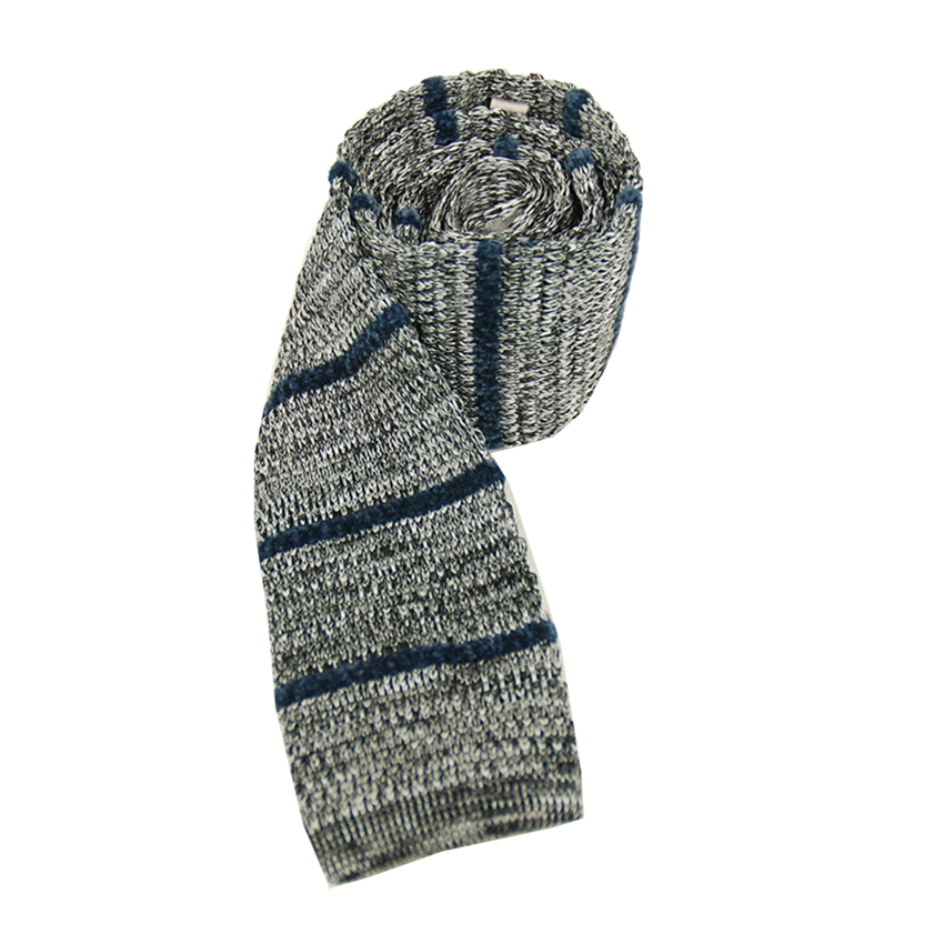 Cravate tricot laine grise⎪ Exhib