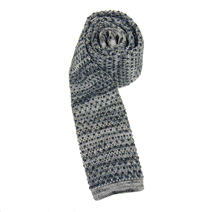 Exibit Foce knit tie blue-grey