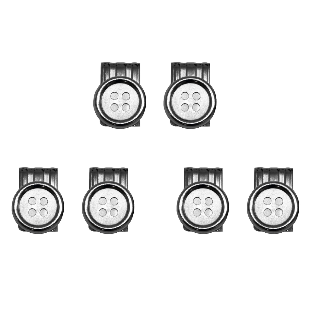 Clip on- buttons for suspenders⎪ Silver⎪ Brucle