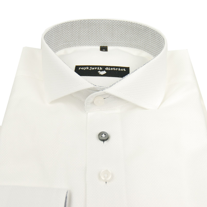 White collar shirt cutaway collar⎪Reykjavik District