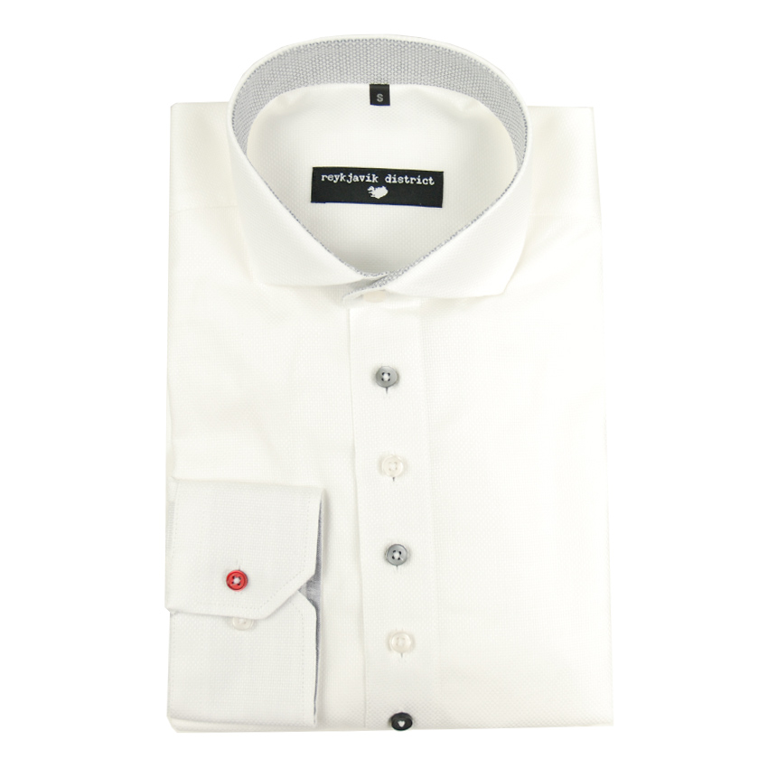 White collar shirt cutaway collar⎪Reykjavik District