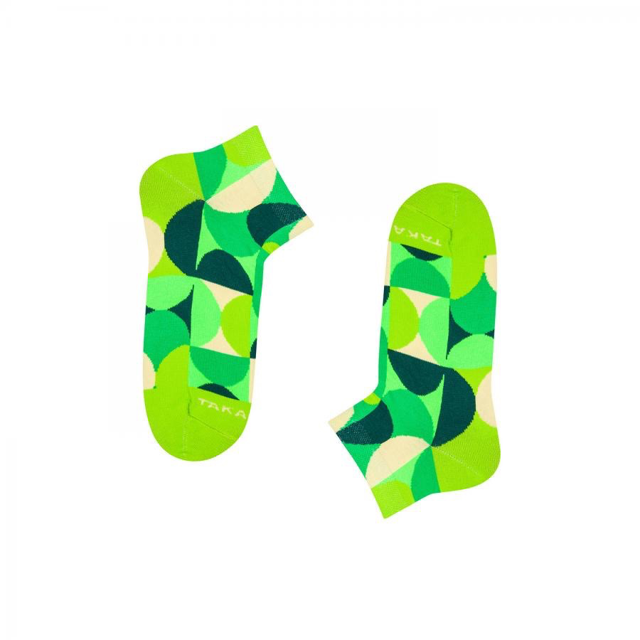 Socquettes vertes à motifs ⎪N8M3⎪Takapara