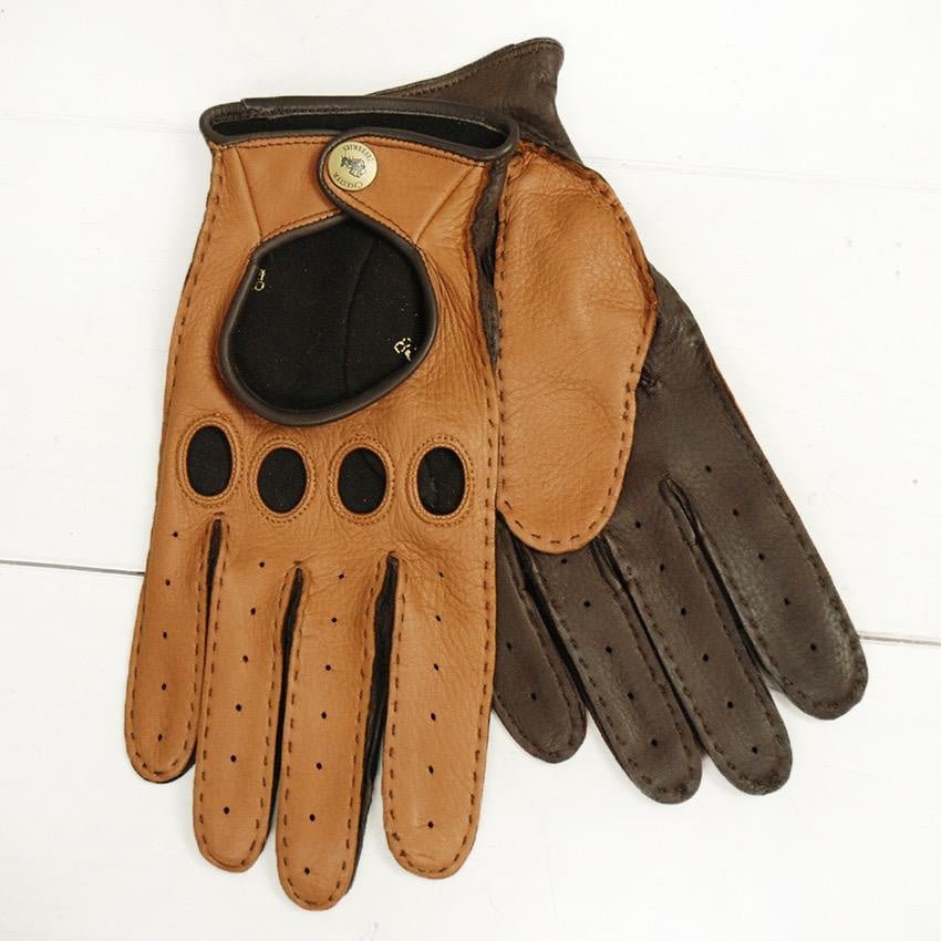 Brown Driving gloves in deer leather⎪Chester Jefferies
