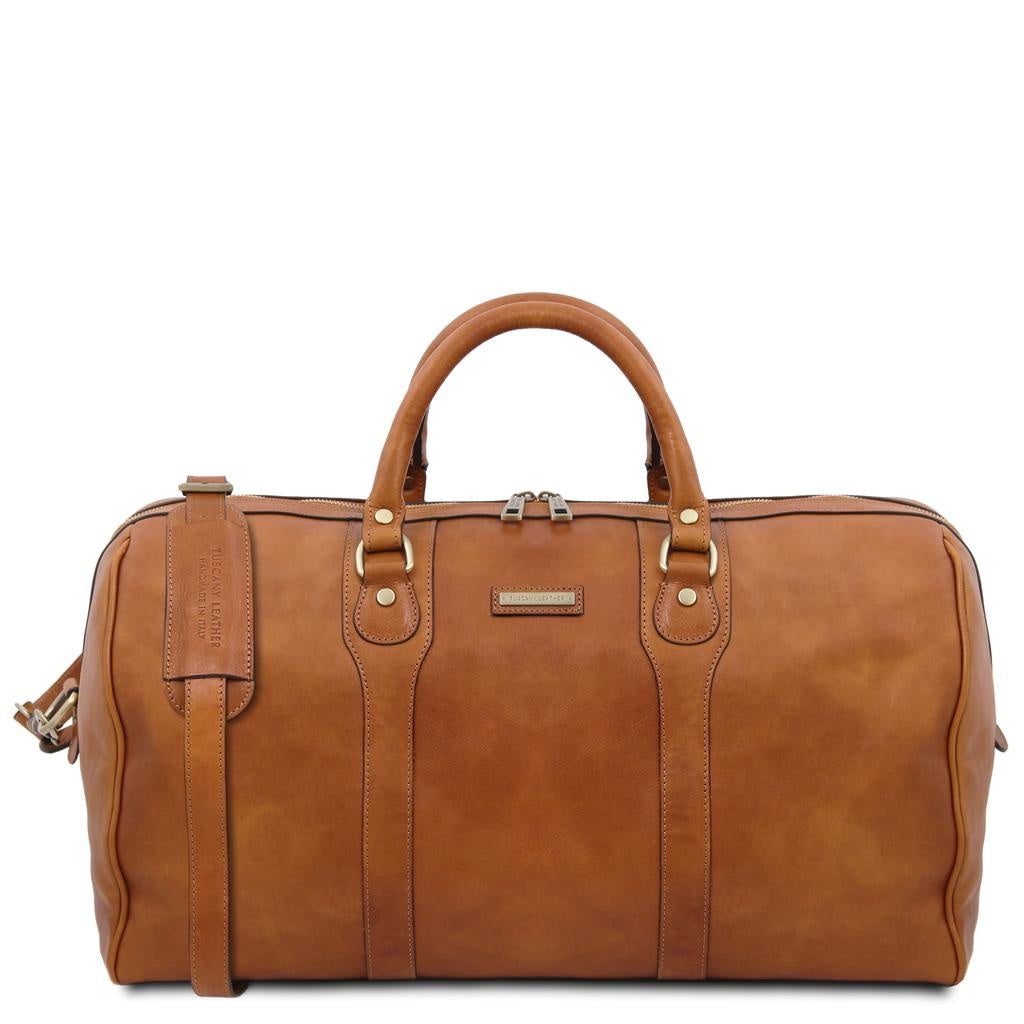 Ljusbrun stor läderväska ⎪Oslo