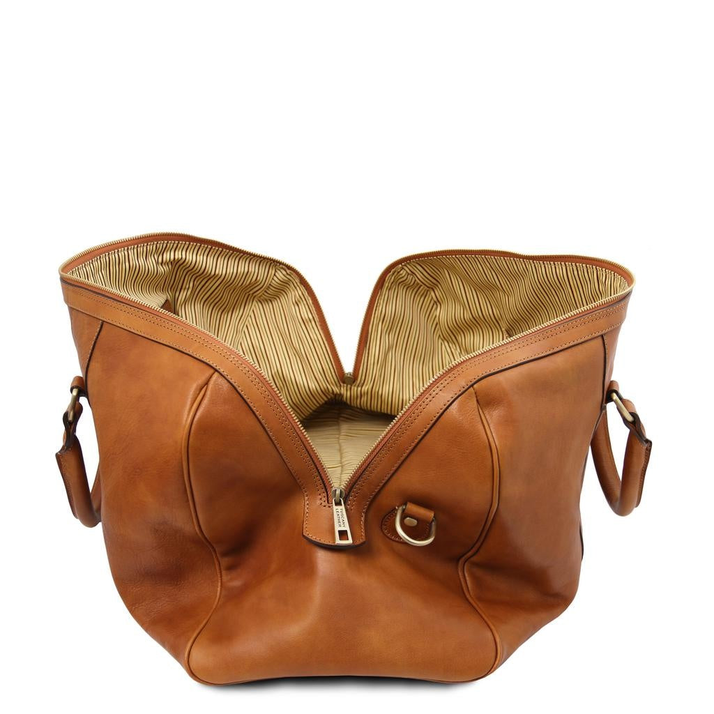 Light brown large leather bag ⎪Oslo