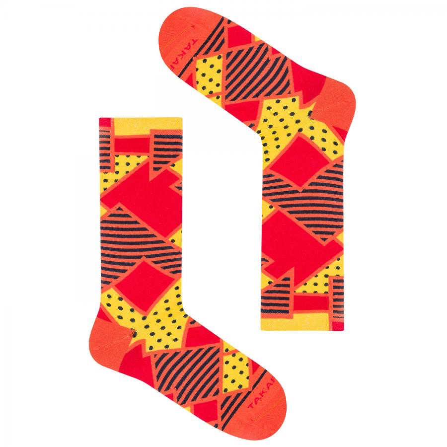 Gelbe/orangene Socken U5M5 ⎪ Takapara