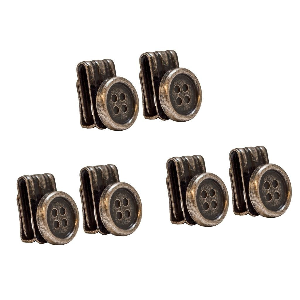 Clip on buttons for suspenders brown⎪ Brucle