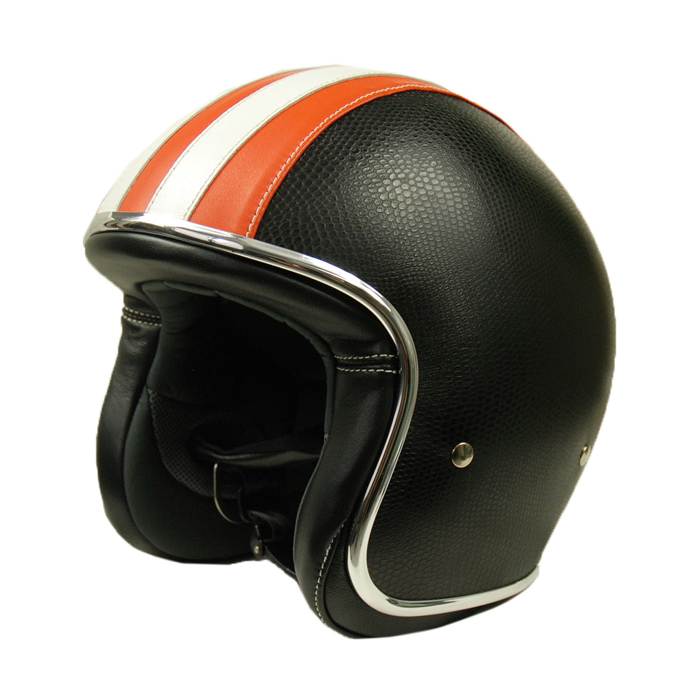 Black/Orange open helmet ⎪ Oron ⎪ Barrufaldi