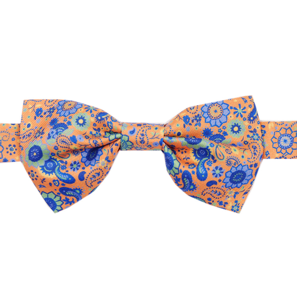 Orange floral bow tie BP Silk