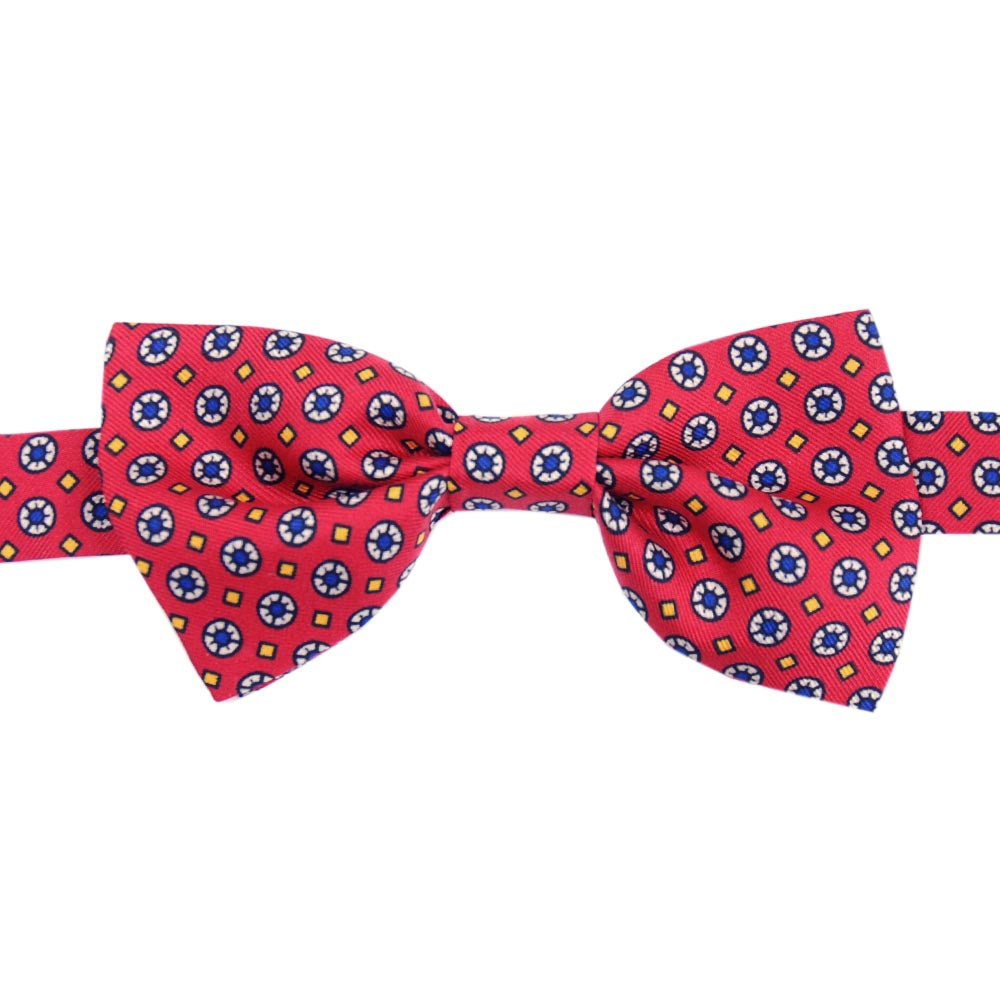 Patterned red bow⎪ BP Silk