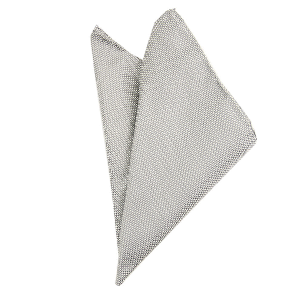 Silver pocket square⎪ BP Silk