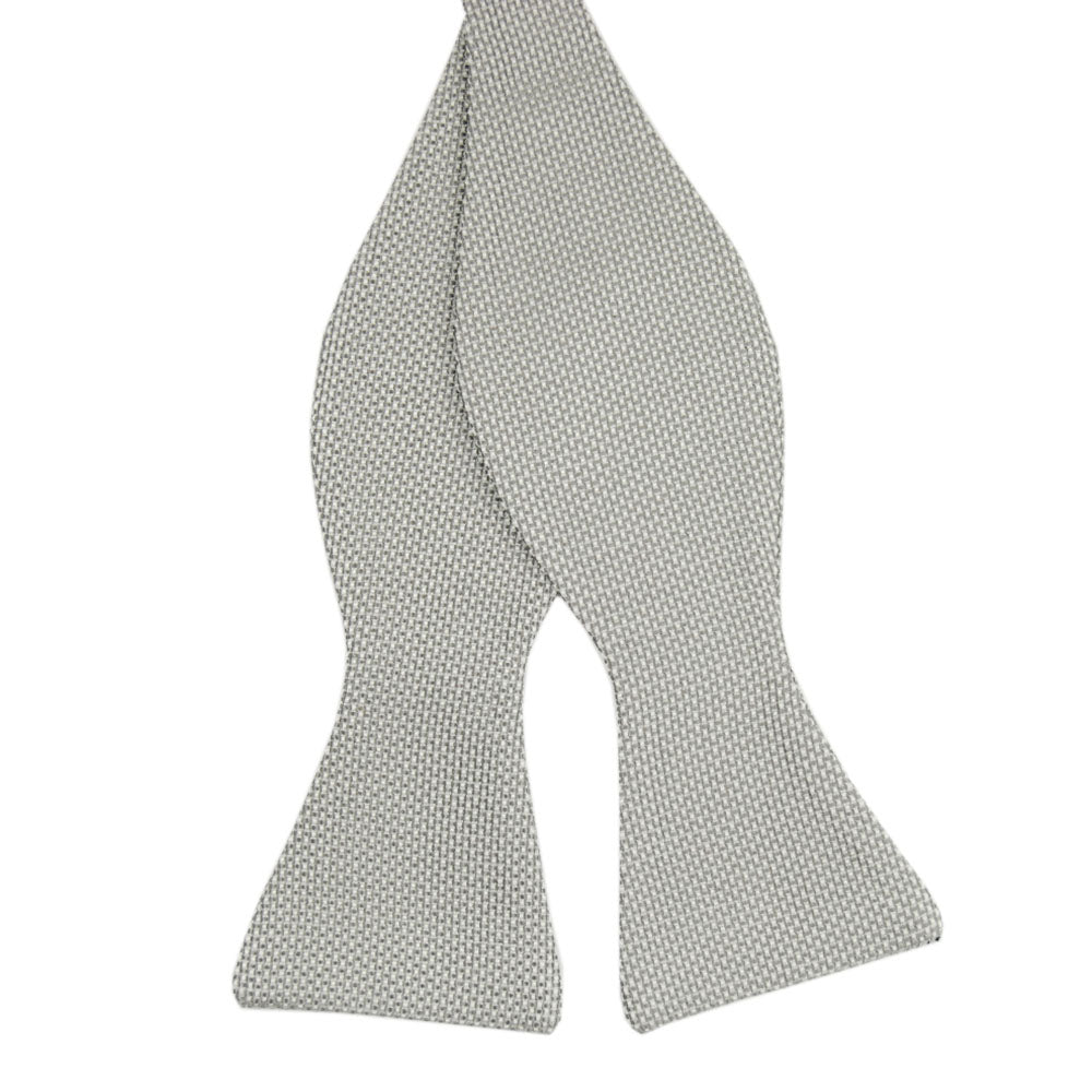 Silver self-knitting bow tie BP Silk