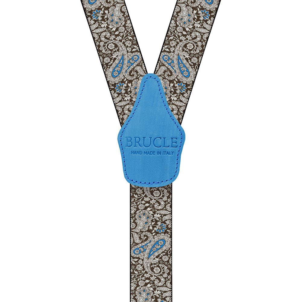 Brown Paisley patterned braces⎪ Brucle