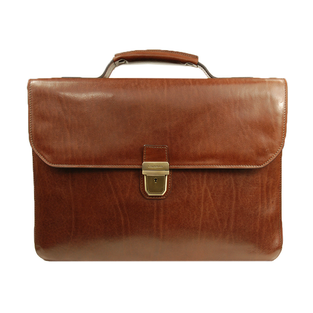 Dark brown leather case 16 "eLe Falle