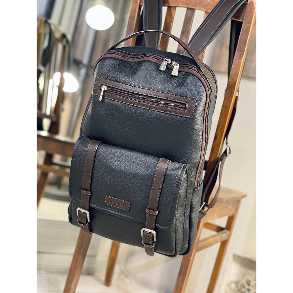 Black leather backpack⎪Classic City