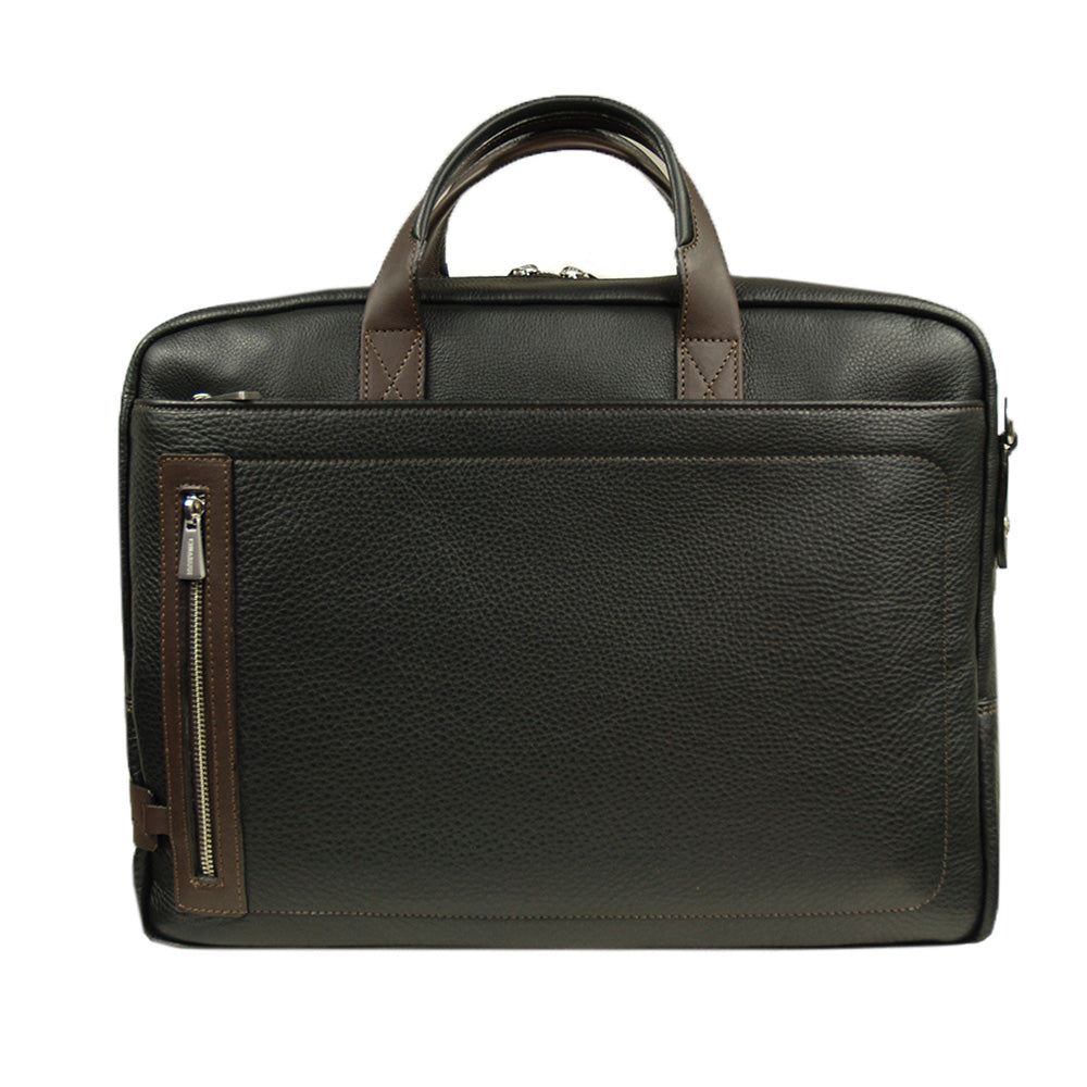 Black leather briefcase⎪Classic City
