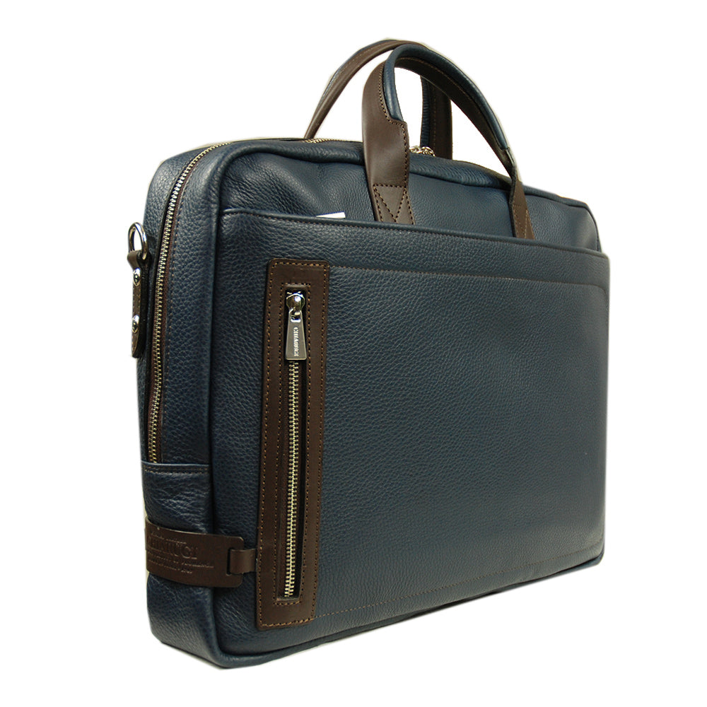 Blue leather briefcase ⎪Classic City ⎪Chiarugi