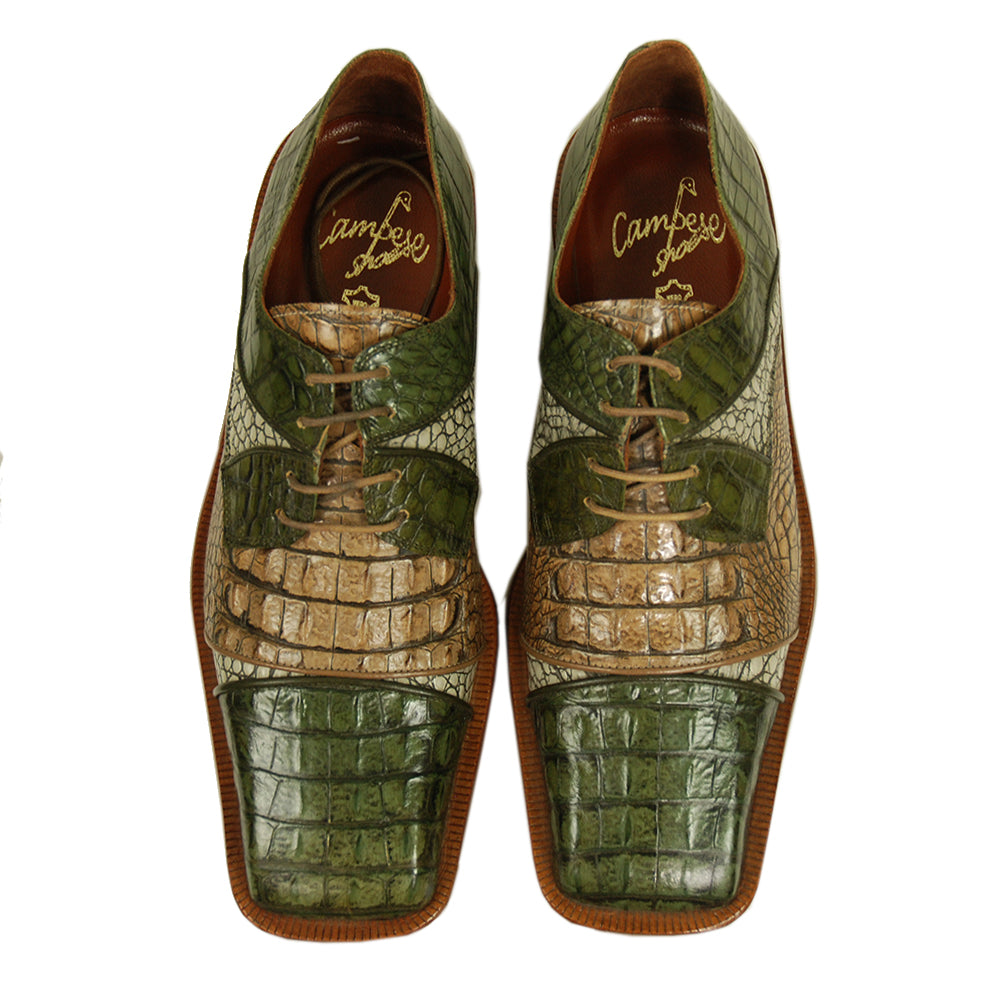 Vihreät krokotiilinnahkaiset kengät ⎪ Cerruti Sergio