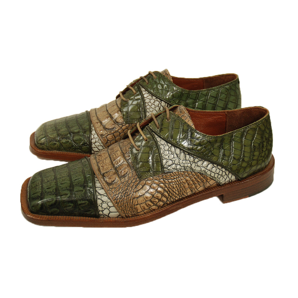 Vihreät krokotiilinnahkaiset kengät ⎪ Cerruti Sergio