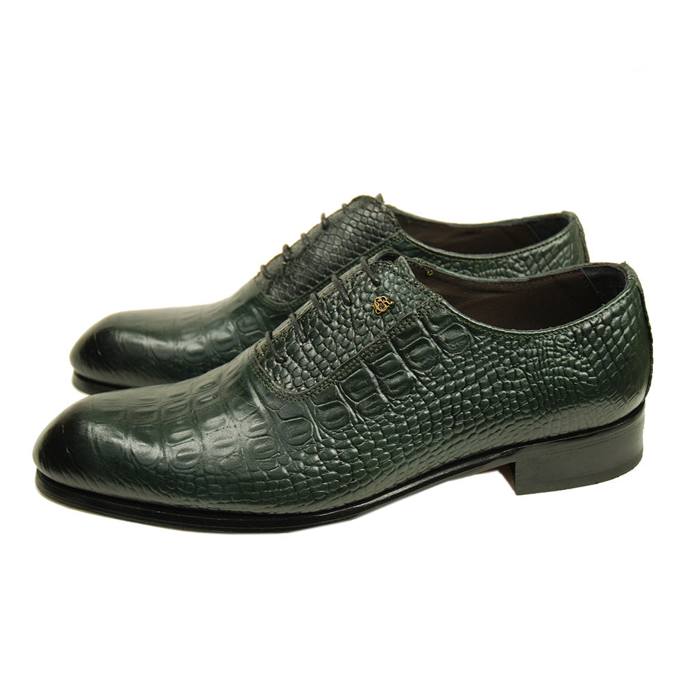 Green leather shoe Cerruti Sergio