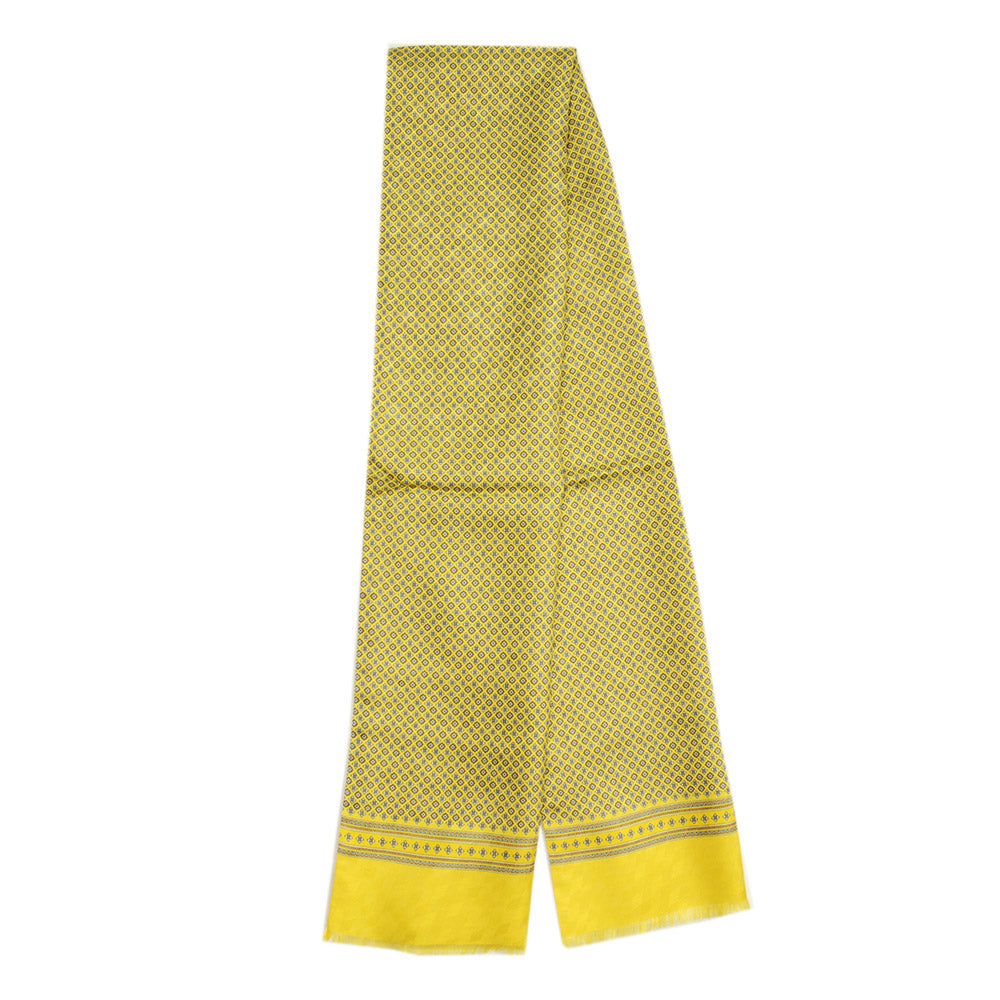 Bright yellow silk scarf with wool lining⎪ Bojua