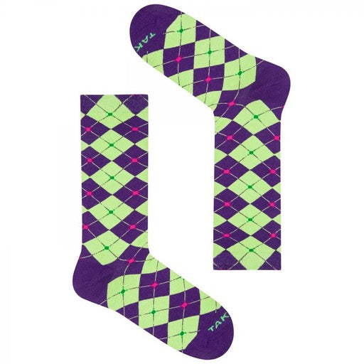 Purple/green socks U2M1⎪ Back