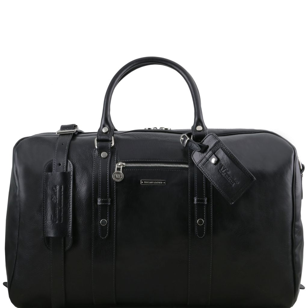 Black large leather bag ⎪TL Voyager
