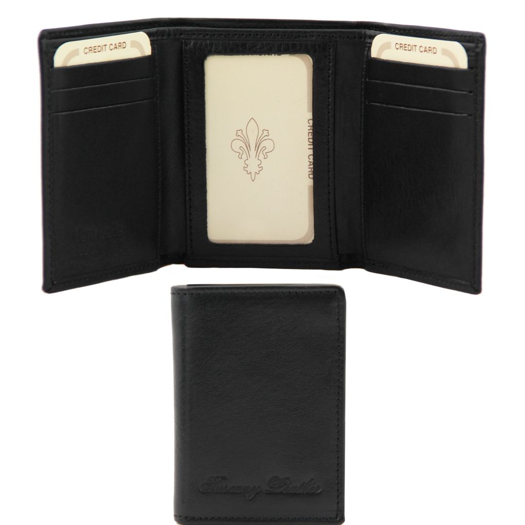 Black leather wallet⎪Tuscany Leather