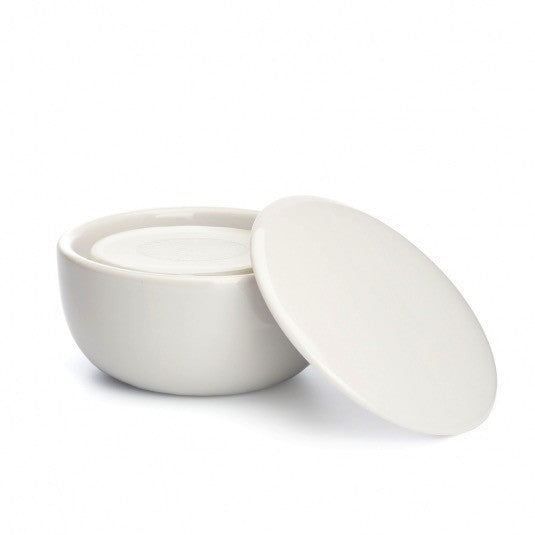 Mühle Aloe Vera Shaving soap in a porcelain bowl