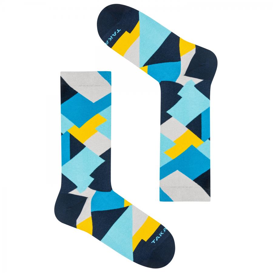 Blue patterned socks 11M2⎪Takapara