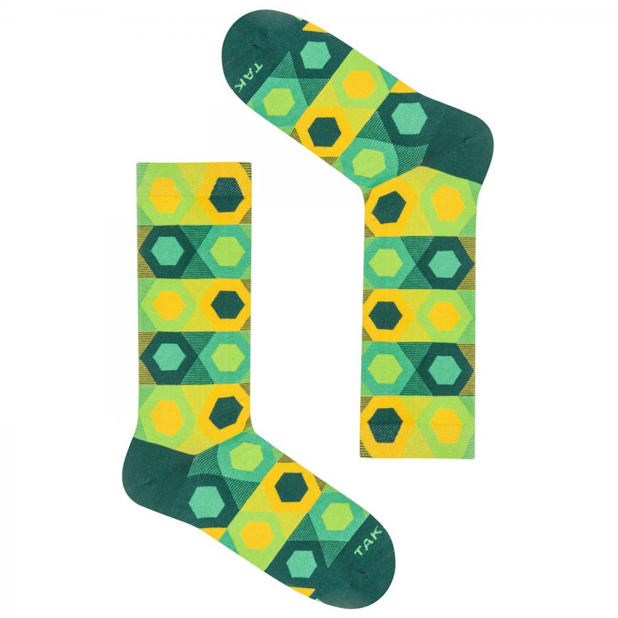 Vihreät / Keltaiset sukat 1M4 ⎪Takapara