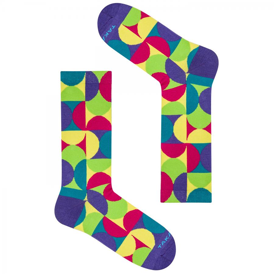 Värikkäät kuviolliset sukat 8M1⎪ Takapara