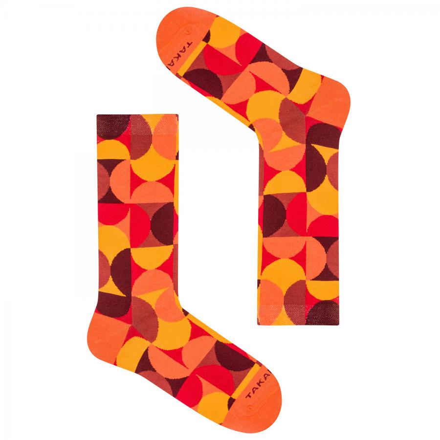 Orange/røde sokker 8M4 ⎪Takapara